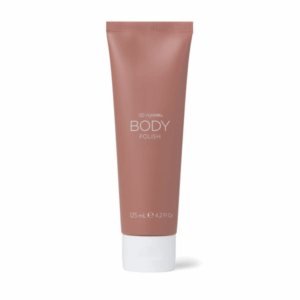 A tube of ageLOC Body Polish placed on a white backdrop.
